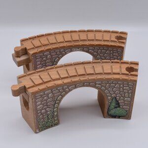 Arched Curved Viaduct Bridge Wooden Clickity Clack Thomas and Friends Used Fair